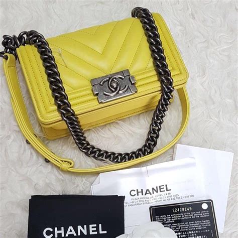 chanel boy chevron yellow|Chanel boy bag inside.